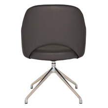 Lex Vinyl Trestle Armchairs (Set of 2)